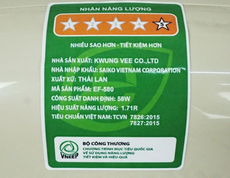 Cách nhận biết các loại Tem của quạt trần nhập khẩu chính hãng